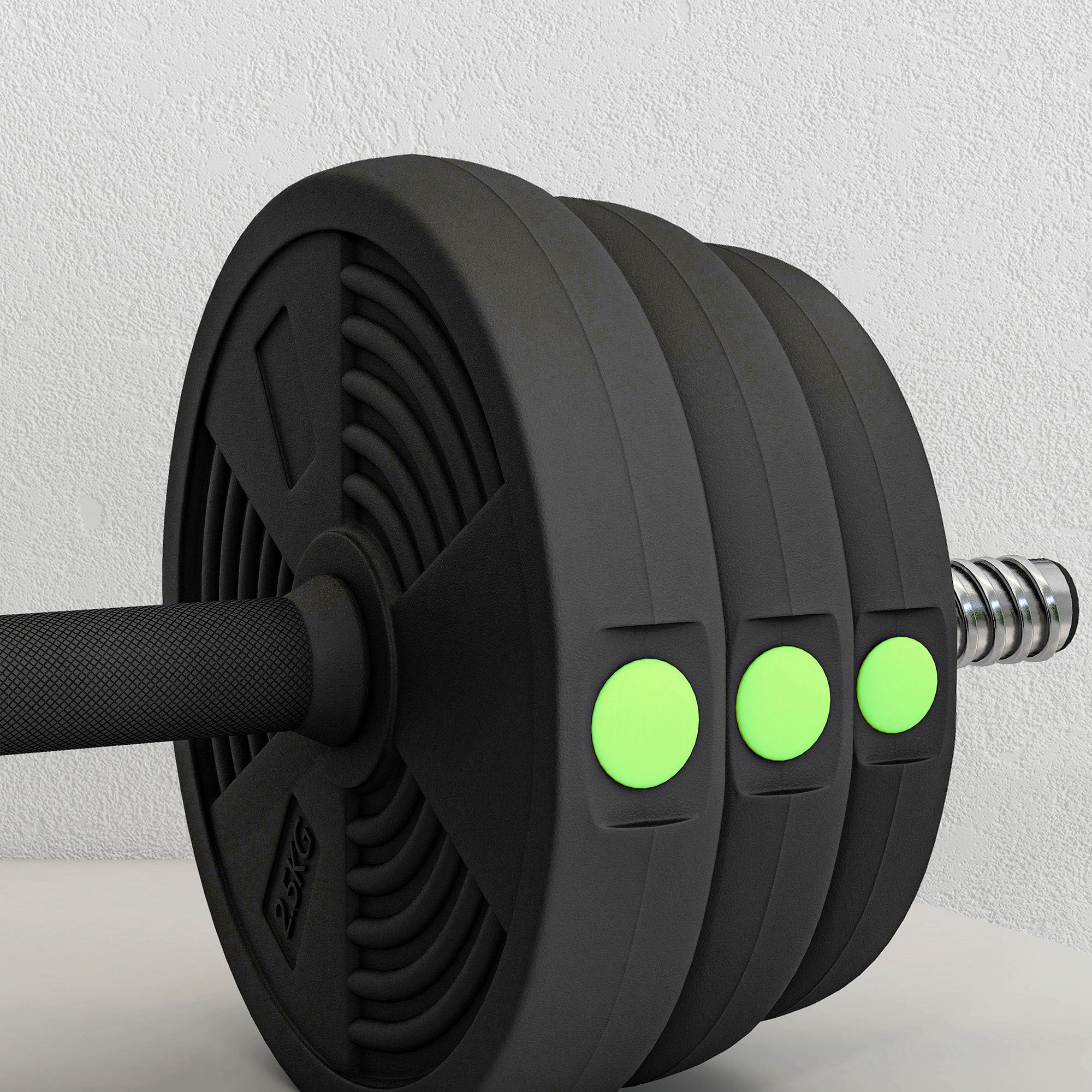 Kit de Mancuernas 30kg 2 en 1 Juego de Pesas con Barra de Pesas Mango Antideslizante Mancuernas Ajustables para Entrenamiento de Fuerza en Hogar Gimnasio Oficina Negro y Verde