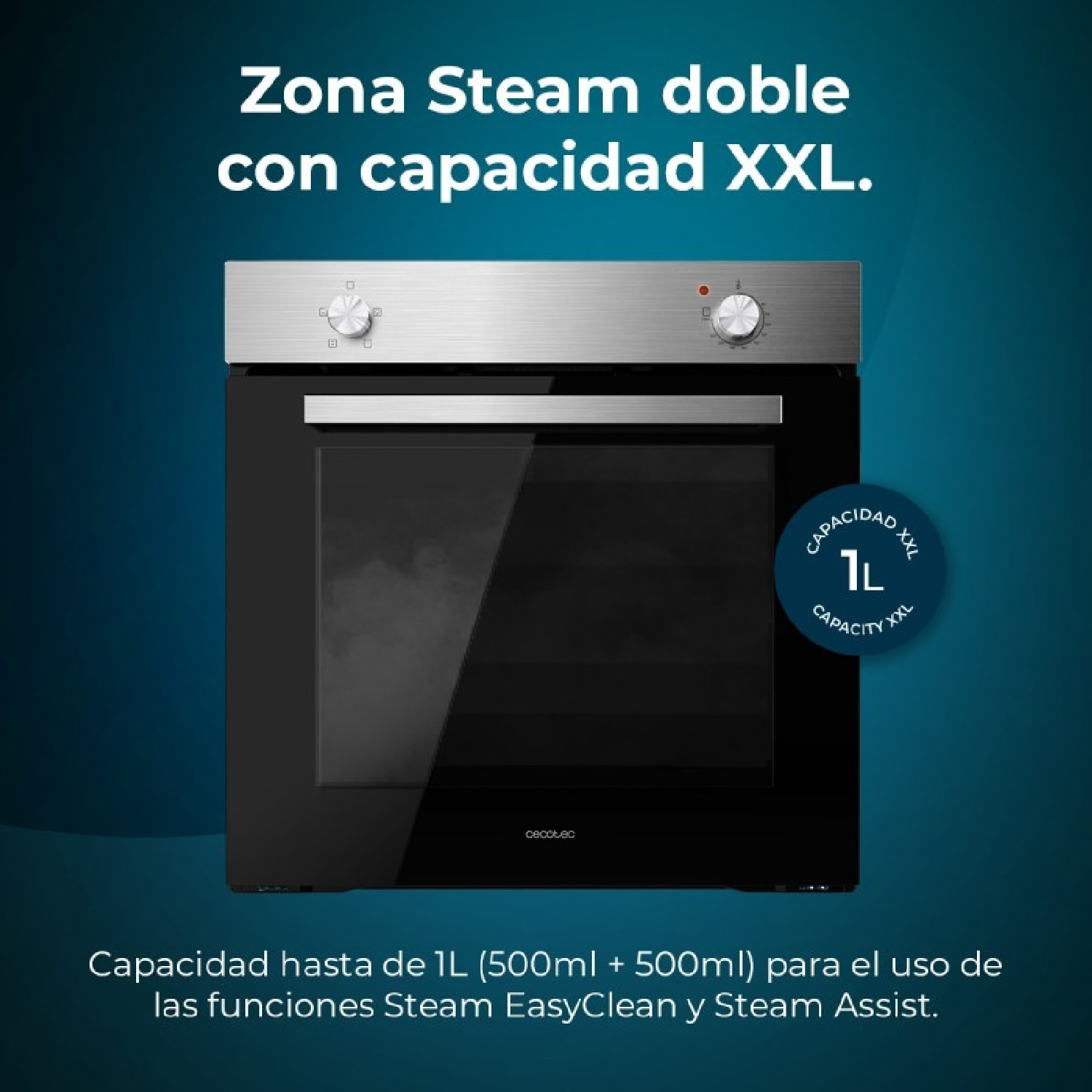 Horno Integrable Bolero Hexa C126000 Inox A. 2800 W, 77 L de capacidad, 4 funcio