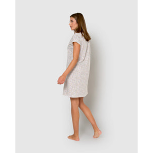 Vestido corto de algodón clarita verde
