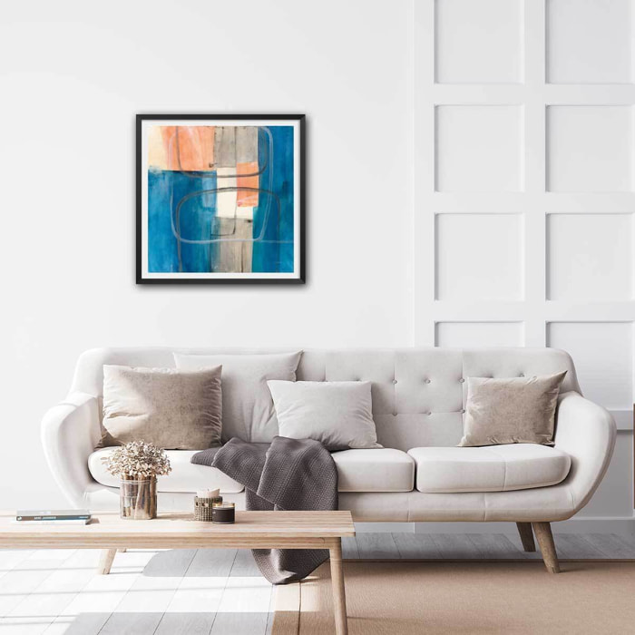Affiche Passage bleue Affiche sous cadre noir