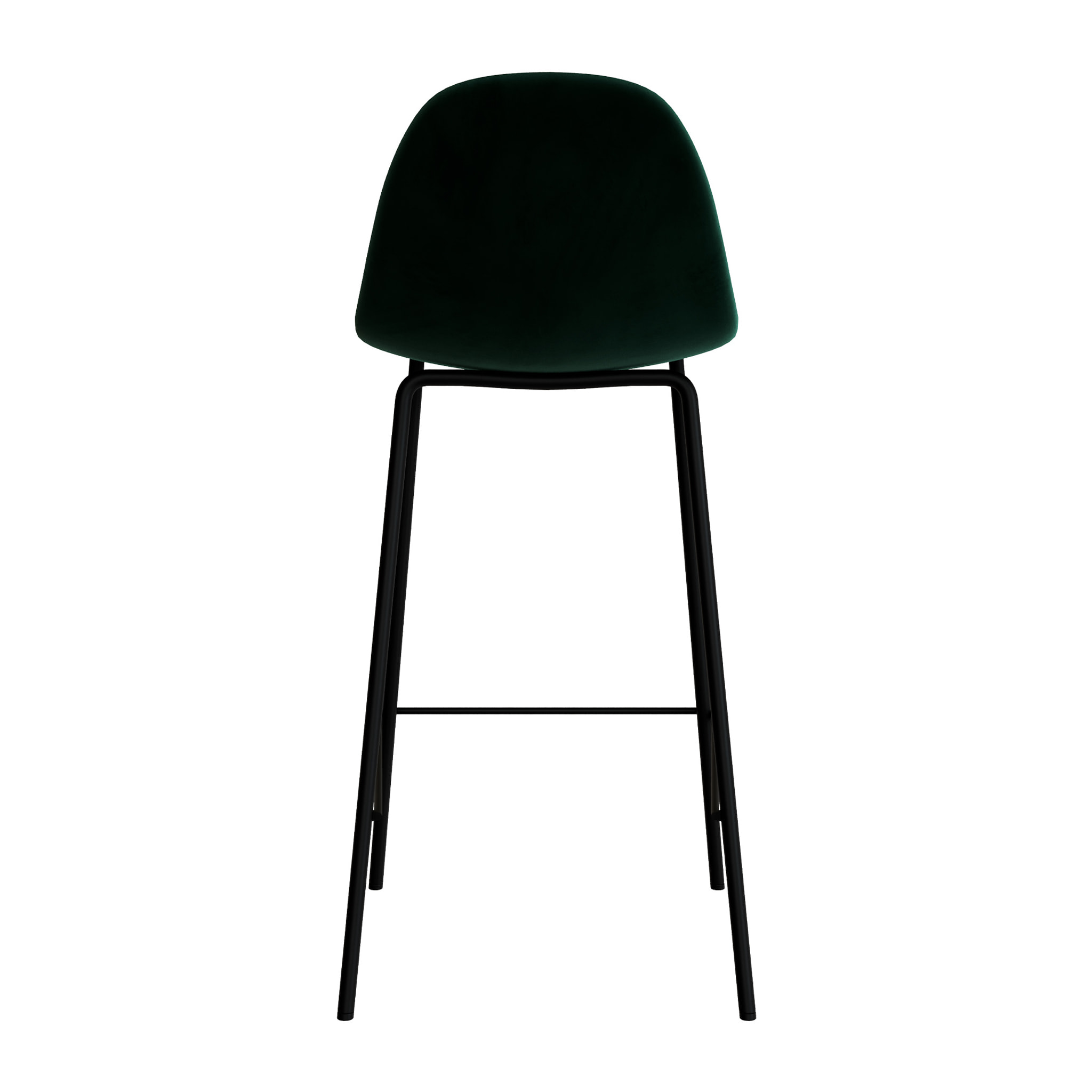 Lot de 2 chaises pour îlot central 65 cm en velours vert foncé - Henrik