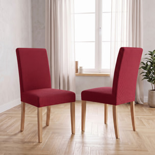COPPIA VESTISEDIA CON SCHIENALE FASHIONABLE, Microfibra/Cotone/Elastan - BORDEAUX