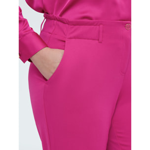 Fiorella Rubino - Pantalones Balloon en Punto Milano - Fuchsia