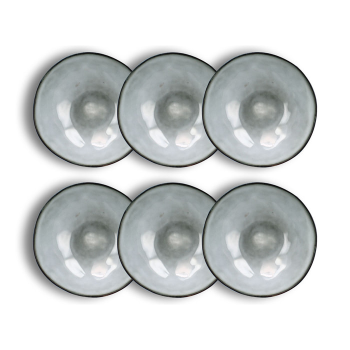 Lot de 6 coupelles en grès bleu 20cm ARONAL