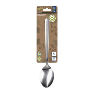 Set 3pc cuchara  acero inox reciclado brillo earth