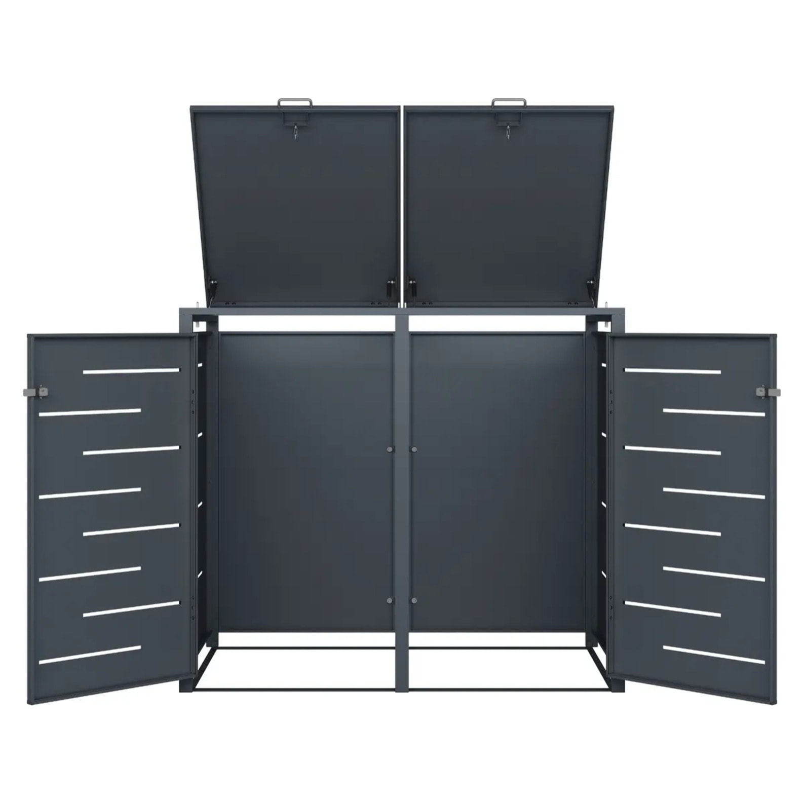 Abri cache poubelle double - 2 x 240L - anthracite