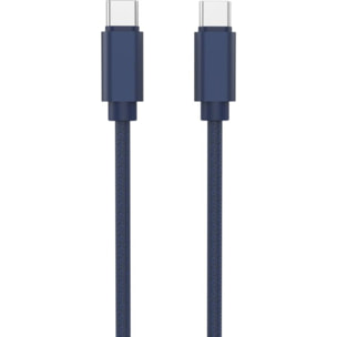 Chargeur secteur ADEQWAT Chargeur 2 USB-C 65W+Cable USB-C Bleu