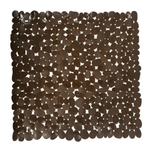 Tapis Fond de douche PVC GALETS 53x53cm Chocolat MSV