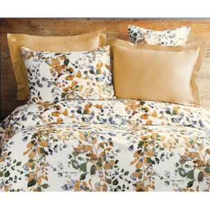 Parure housse de couette 240x220 cm et 2 taies d'oreiller 63x63cm satin de coton imprimé