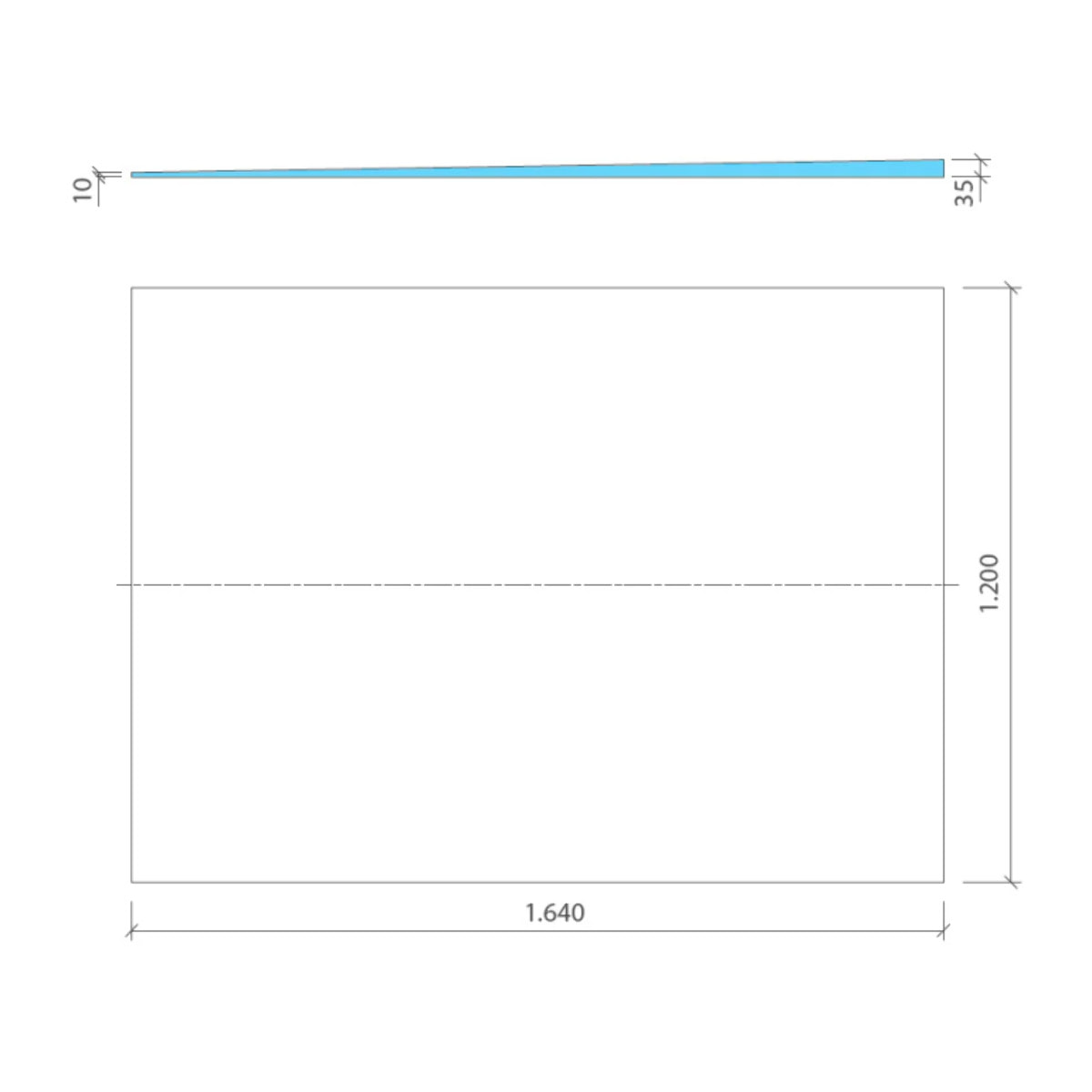 Receveur de douche pré-penté 164 x 120 x 3,5 cm WEDI Fundo Flex bois