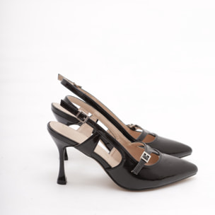 SLINGBACK T-BAR NERO