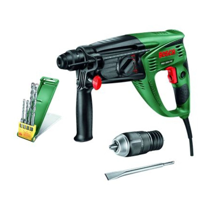 Taladro percutor BOSCH PBH 3000-2 FRE 750W + portabrocas adaptador SDS + accesorios - 0603393200