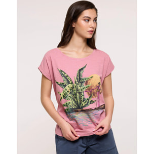 Camiseta Manga Corta Rosa - Canumi