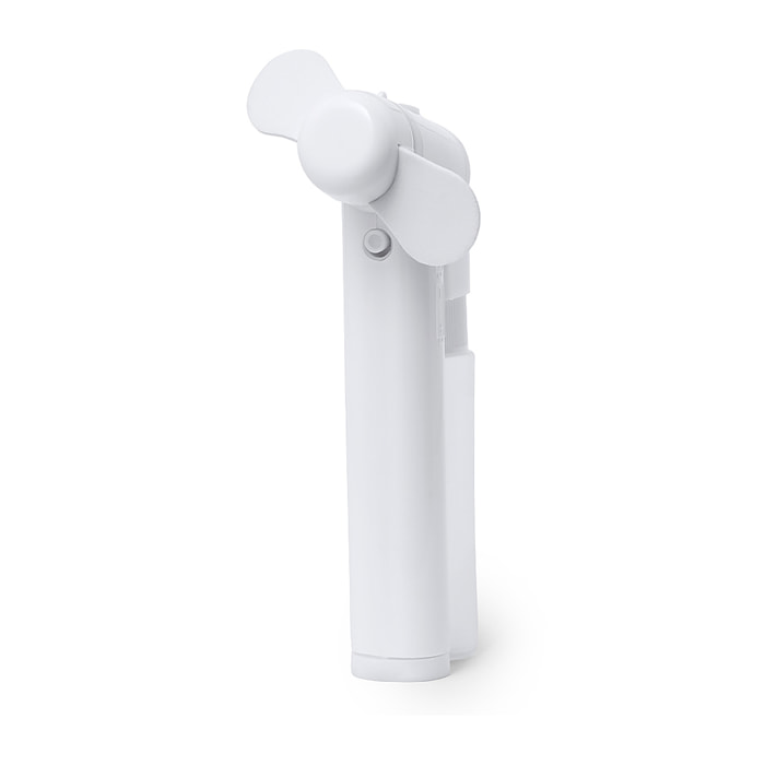 Ventilador vaporizador portátil con depósito de 35 ml y pulverización manual de agua.