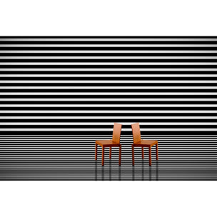 Tableau contemporain deux chaises rouges  Tableau alu Dibond