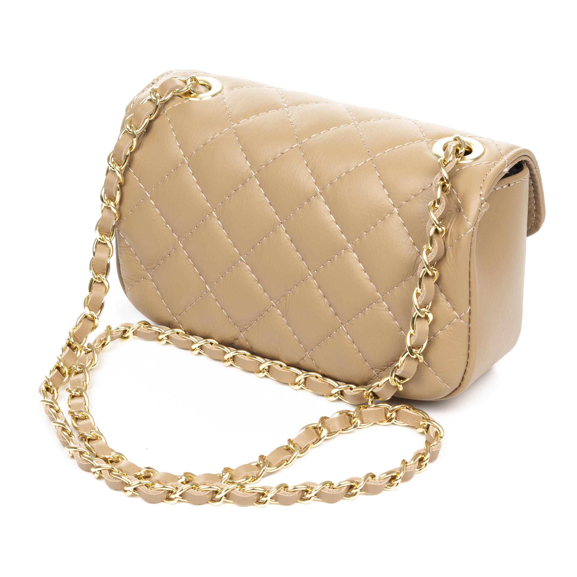 Amaro borsa a tracolla Donna. Pelle autentica Sauvage Trapuntata.