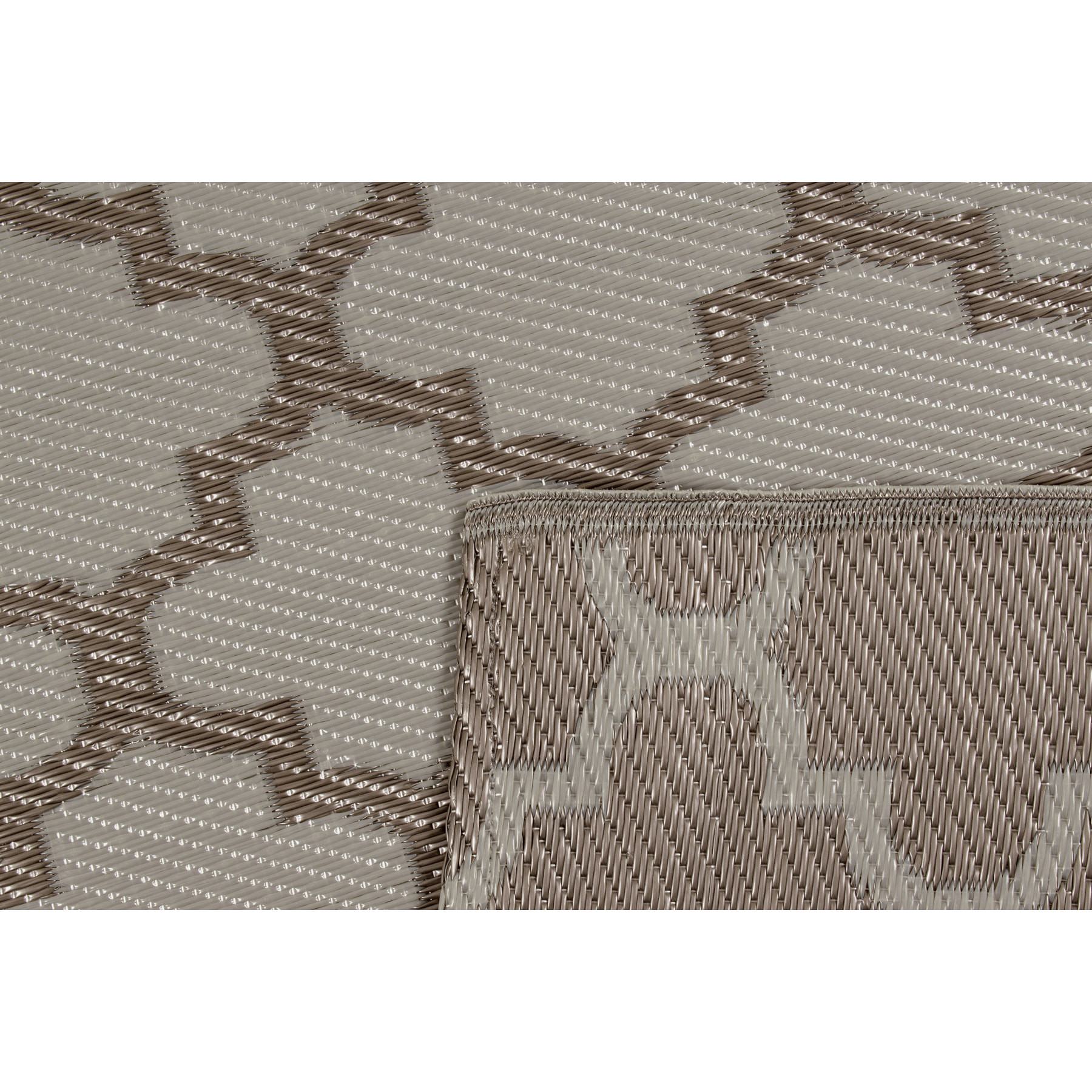 Scoobi - tapis d'exterieur anthracite motif éthnique