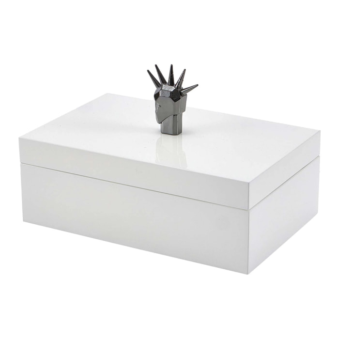 Caja Mdf Zinc Lacada Blanco 28x18x18 Cm