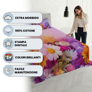 PARURE LETTO SOGNI D'AUTORE, Stampa Digitale, 100% Cotone - 45