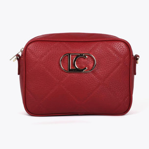 Borsa a tracolla Monogramma rombi Logo Ovale Effetto Pelle