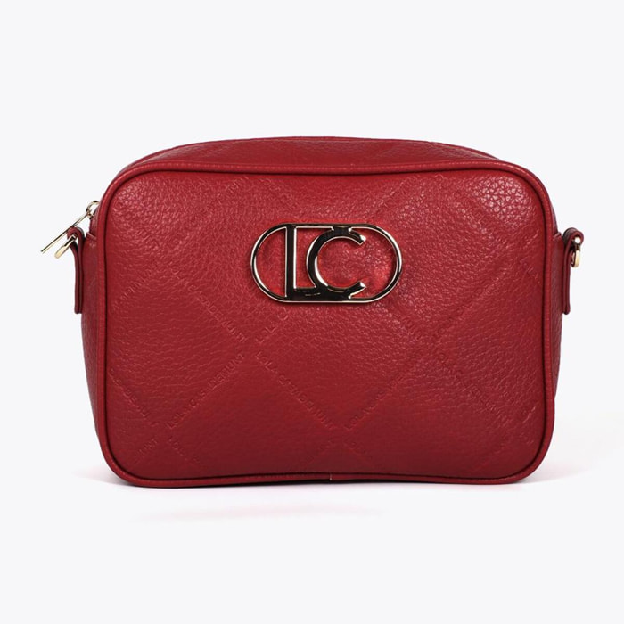 Borsa a tracolla Monogramma rombi Logo Ovale Effetto Pelle