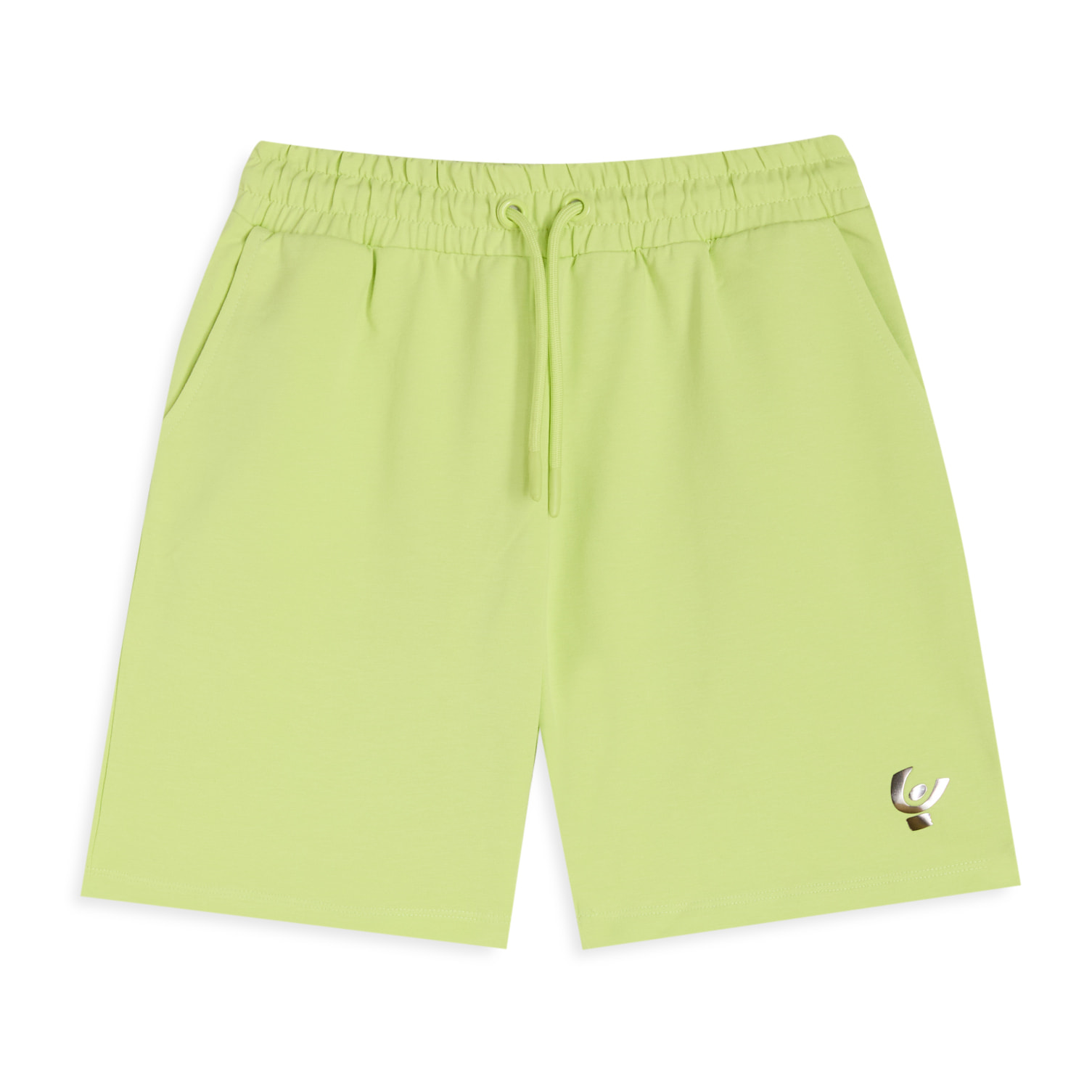 Pantaloni corti Bambina in Cotone con Logo Argento