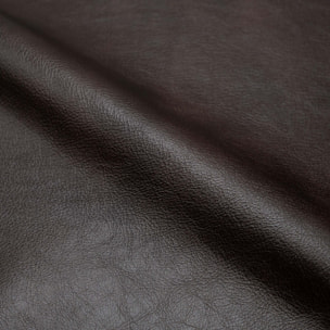 Lot de 2 chaises en cuir marron et pieds en métal noir - Clovis