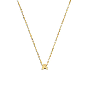 Collana Personalized Single Letter Argento Placcato Oro