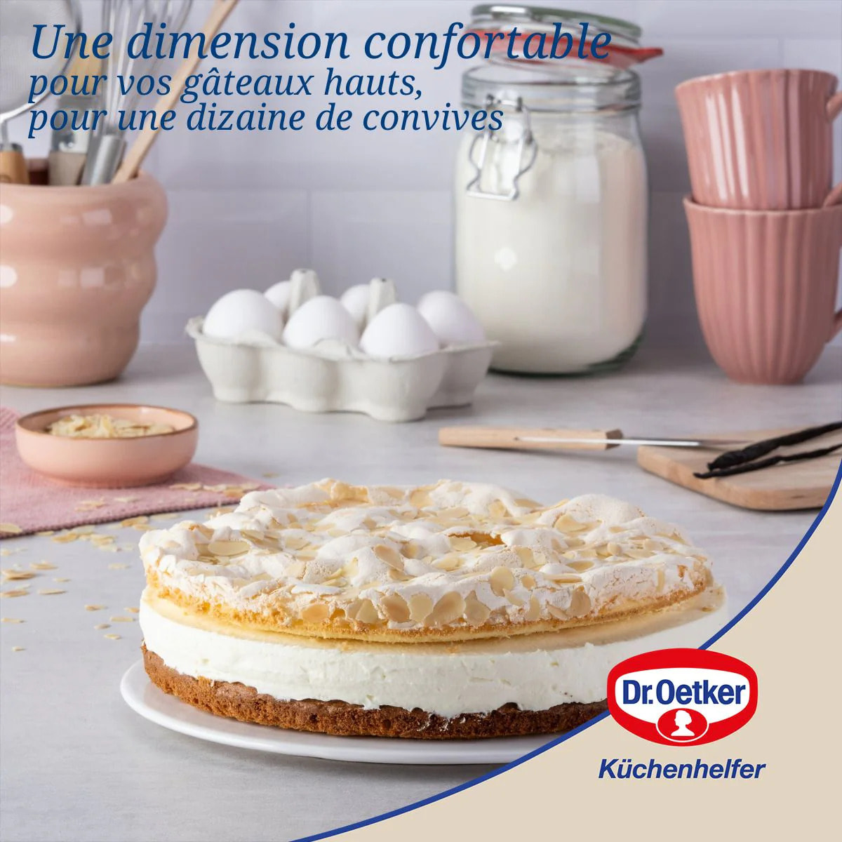 Moule à manqué à charnière 26 cm avec couvercle de transport Dr. Oetker Bake and Go