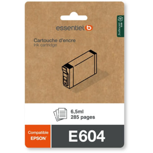 Cartouche d'encre ESSENTIELB E604 Noire