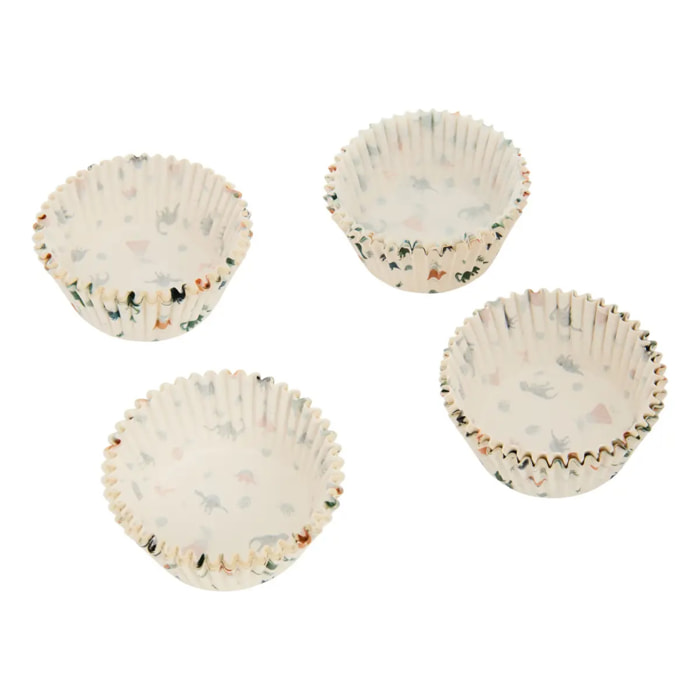 Caissettes papier à muffins Anniversaire D7,5cm blanc