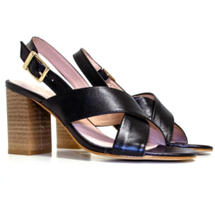 SANDALIA GOLDIE NAPA NEGRO