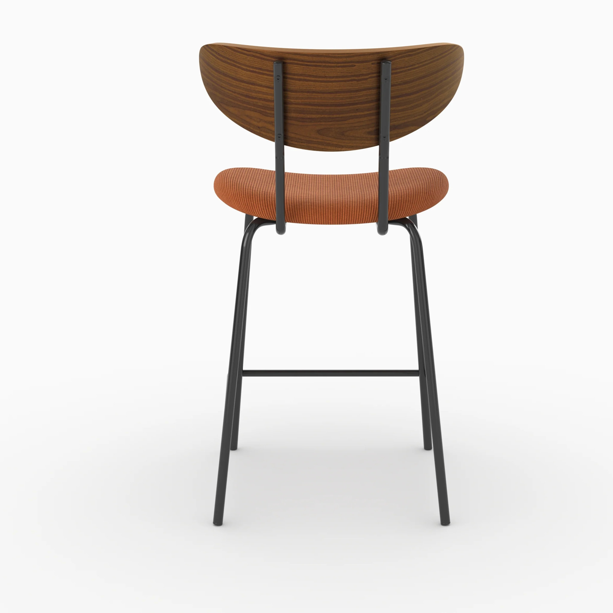 Lot de 2 chaises pour îlot central, velours côtelé terracotta 64.5 cm - Jade
