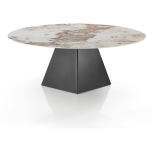 Oresteluchetta Tavolo allungabile rettangolare / rotondo ARVIN ONICE GREY