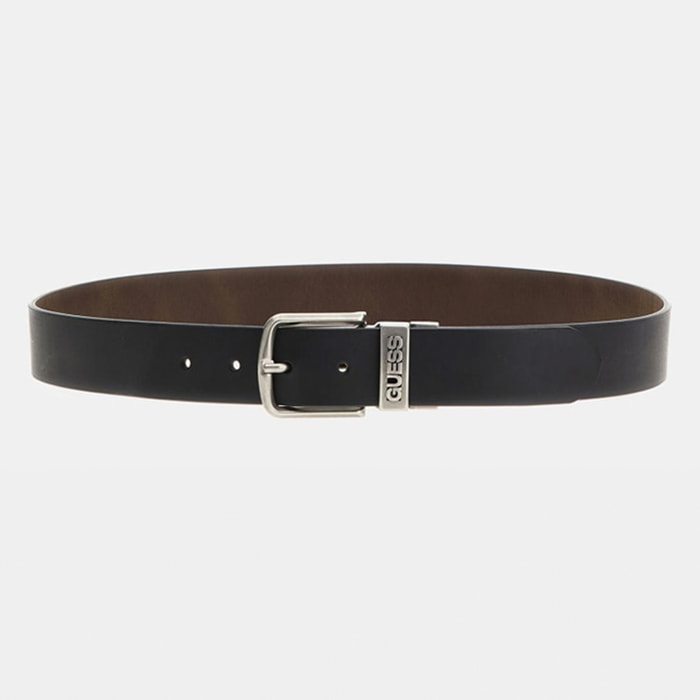 Ceinture - 100% cuir - réversible - noir et marron