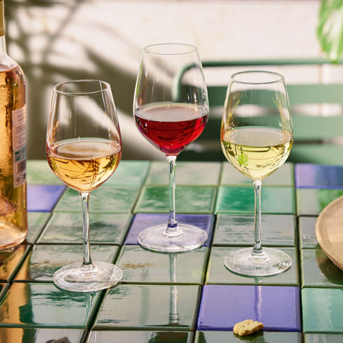 6 verres à pied 36 cl