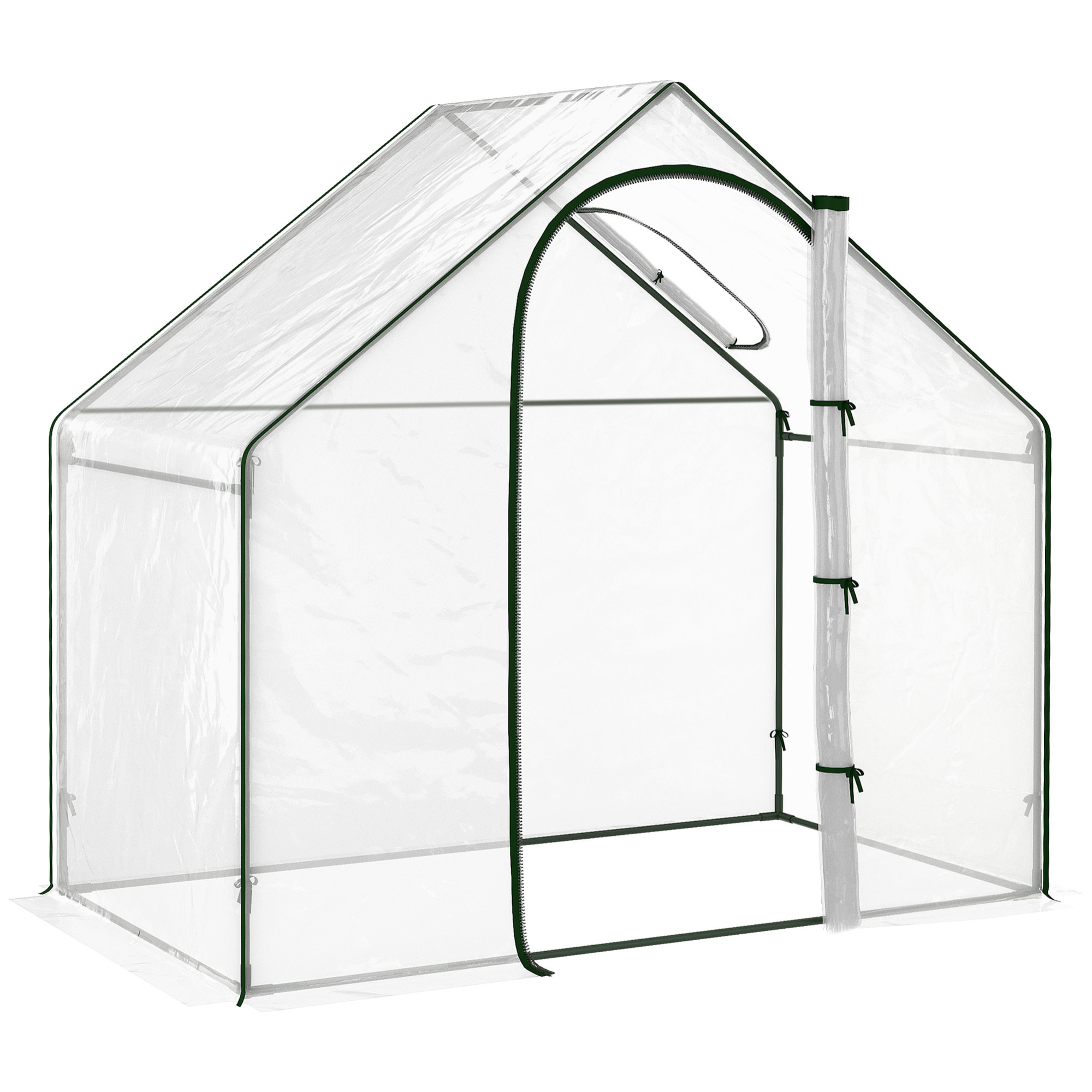 Serre de jardin balcon terrasse serre pour tomates 1,8L x 1l x 1,68H m acier PE imperméable transparent