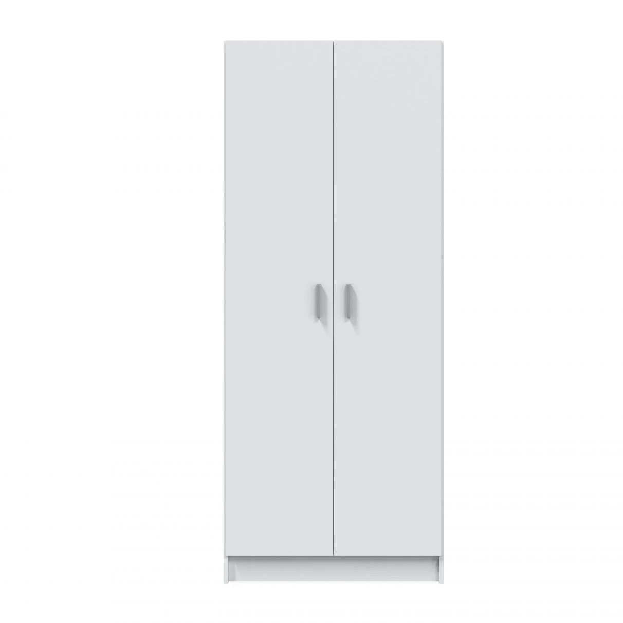Armario de 2 puertas en blanco 73x180 cm Multiusos Blanco
