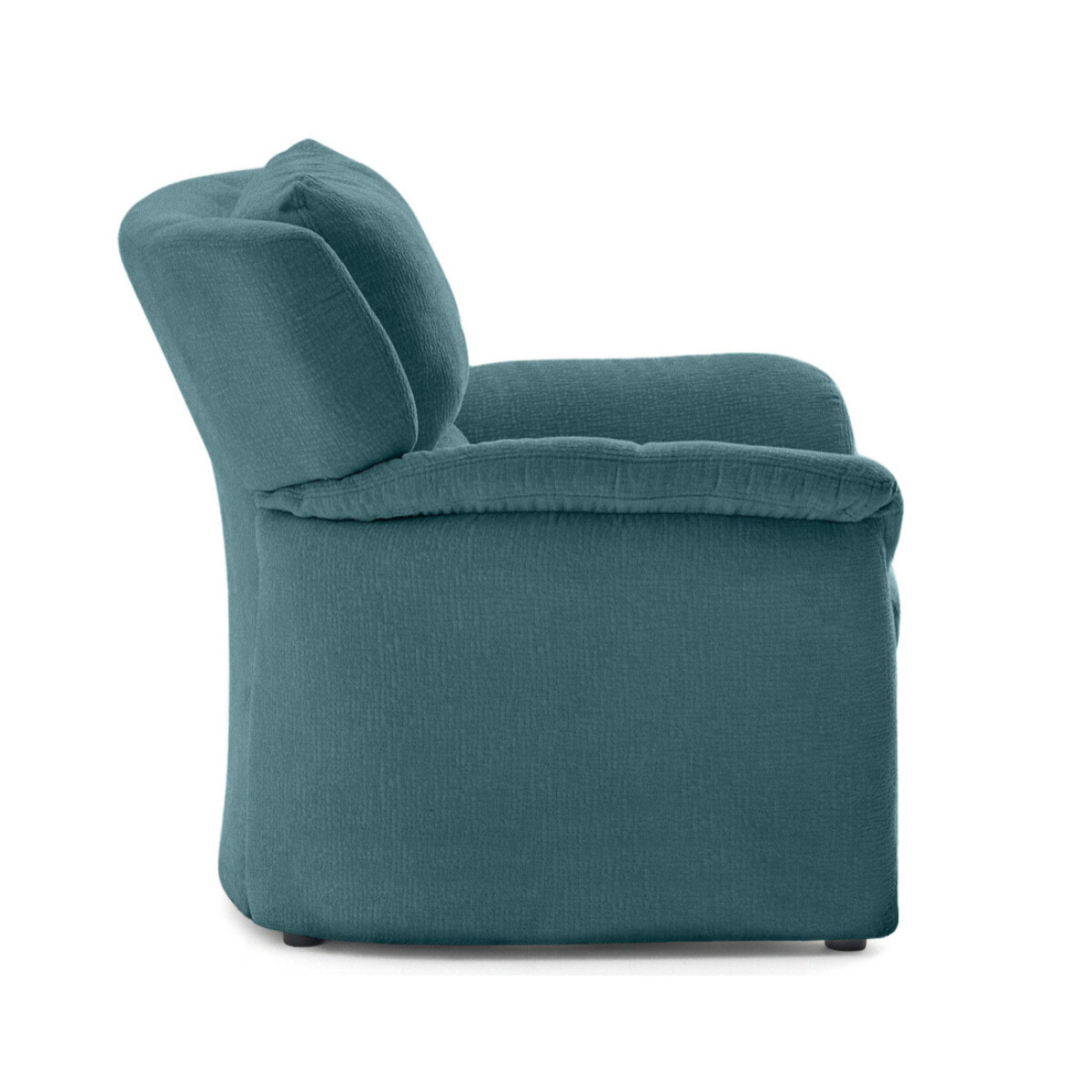 Bastille - fauteuil en tissu velours relief - Bleu