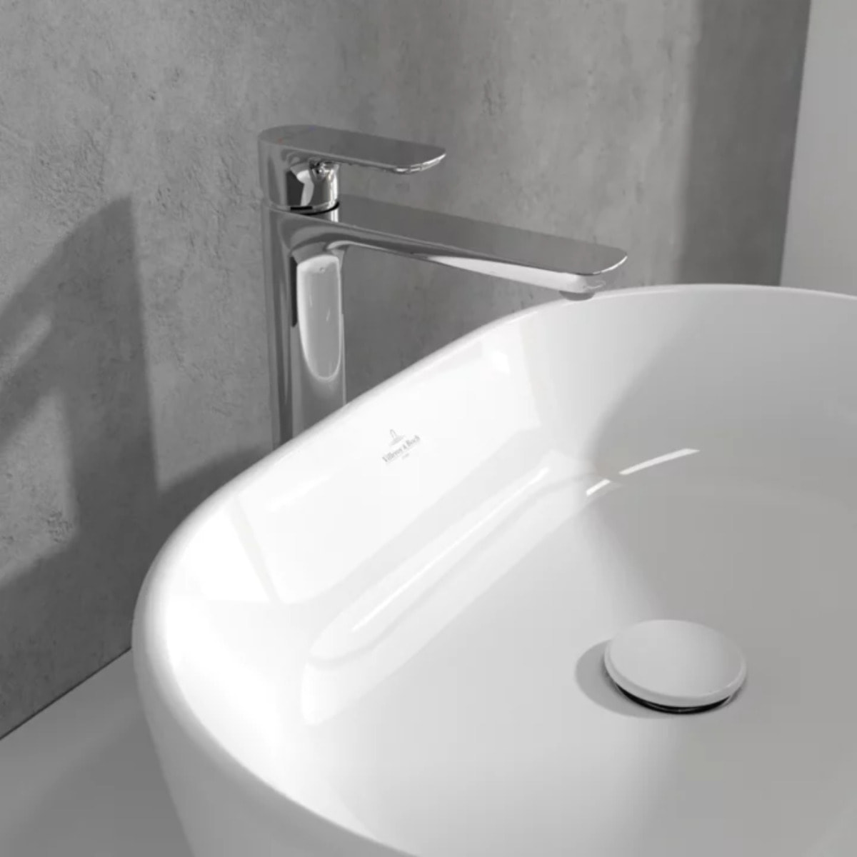 Mitigeur lavabo surélevé O.novo avec vidage Push Open chrome