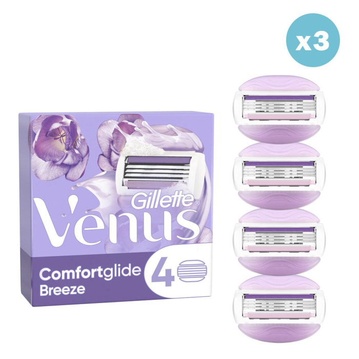3x4 Lames Gillette Venus Comfortglide Breeze
