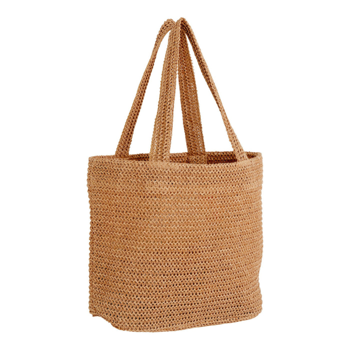 Parade Tote Bag in paglia di carta naturale 31x46 cm