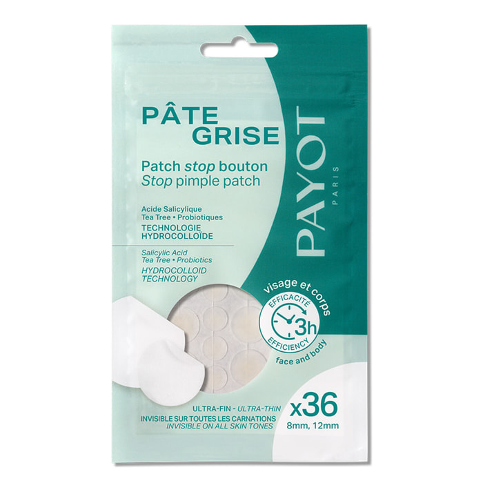 Pâte Grise - Patch Stop Bouton 36 Patchs