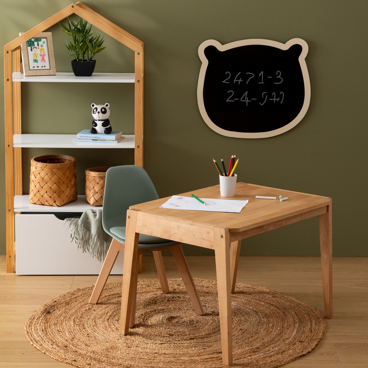 Bibliothèque enfant "Maison" - blanc - bois