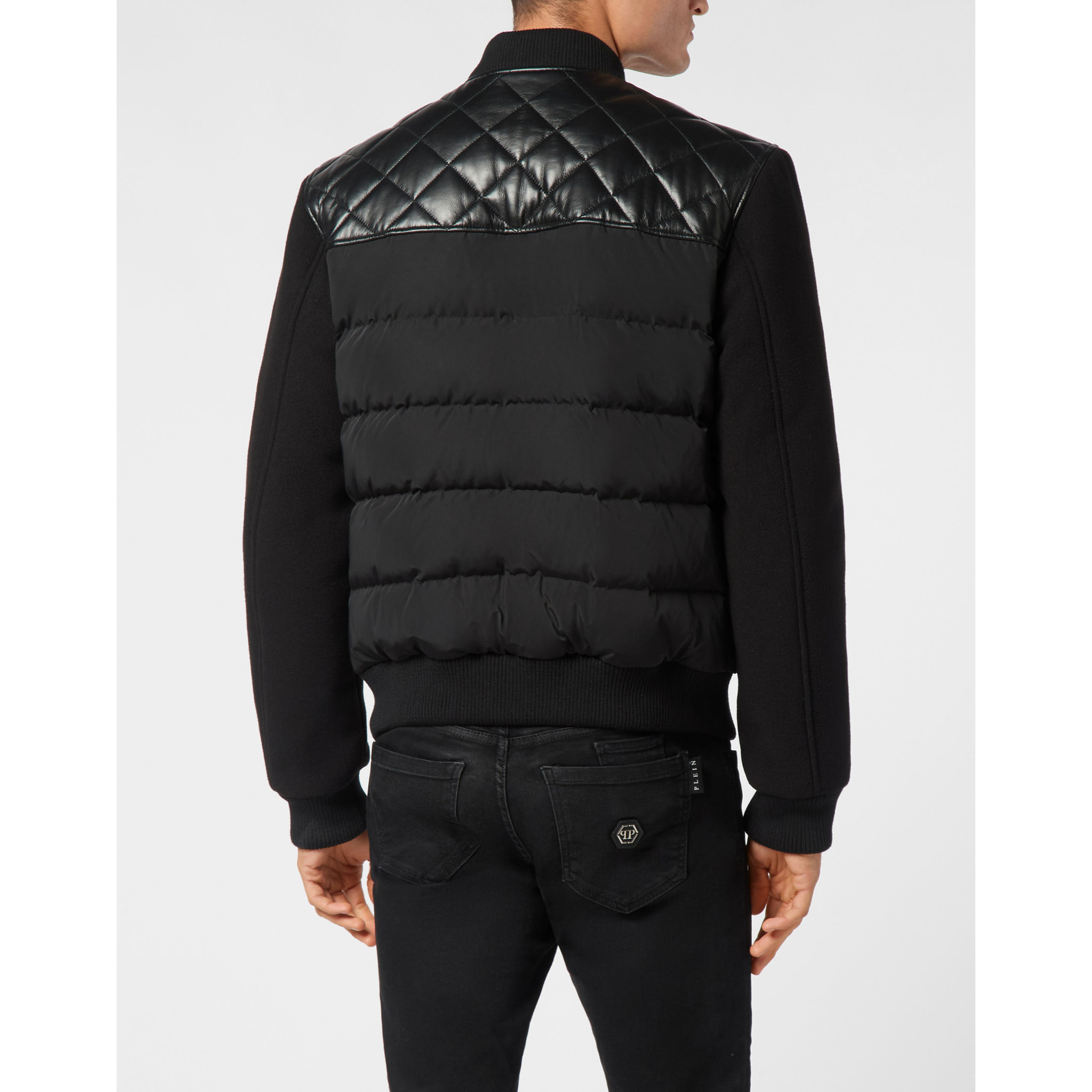 PHILIPP PLEIN Bomber de cuero