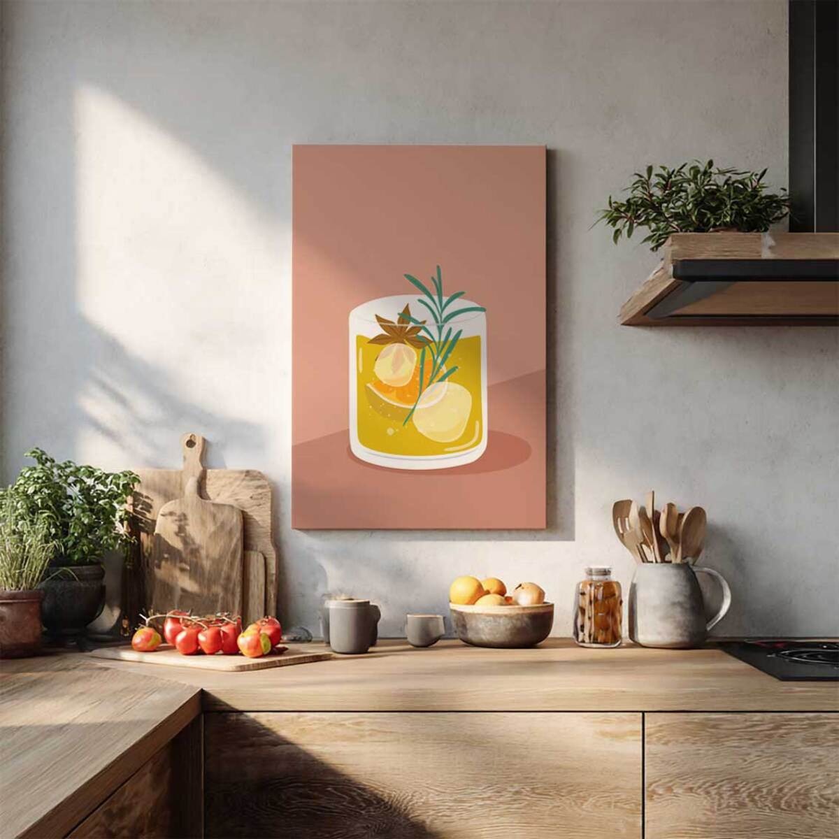 Tableau cocktail épices Toile imprimée