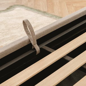 Lit Coffre NOVA tissu gris - Hypnia