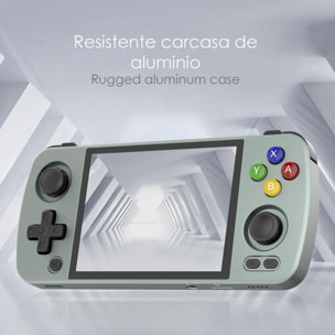 Console emulatore multipiattaforma RG405M. Touchscreen IPS da 4''; Android 12, Octa-Core 2.0GHz, WiFi, 128GB. +3000 giochi.