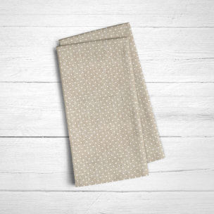 Pack de 2 serviettes Plumeti Blanc 100% coton 45x45 cm