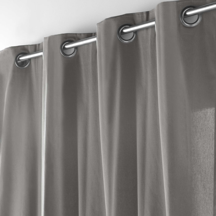 Rideau en poly-coton recyclé - Gris